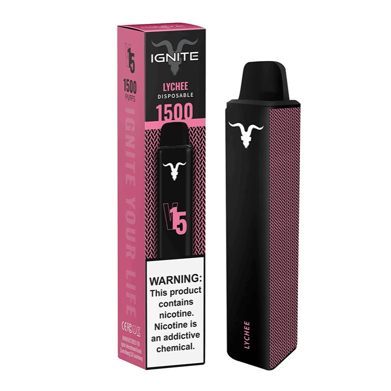 Vape Electronico Ignite V15 1500 Puffs Nic 5g Lychee