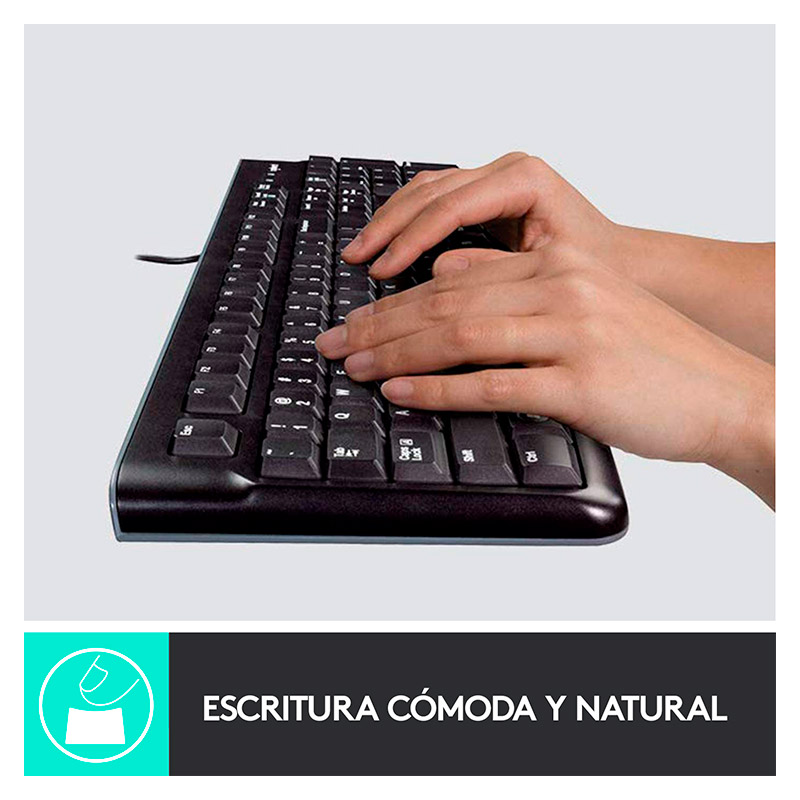 [920-004428] Teclado y Mouse Alámbrico Logitech MK120 USB Negro Español