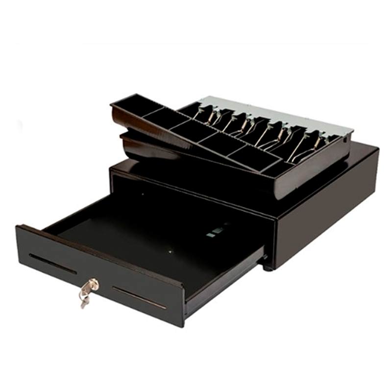 [AO-CD-1005] Cash Drawer AON CDK-34 para Billetes y Monedas Negro