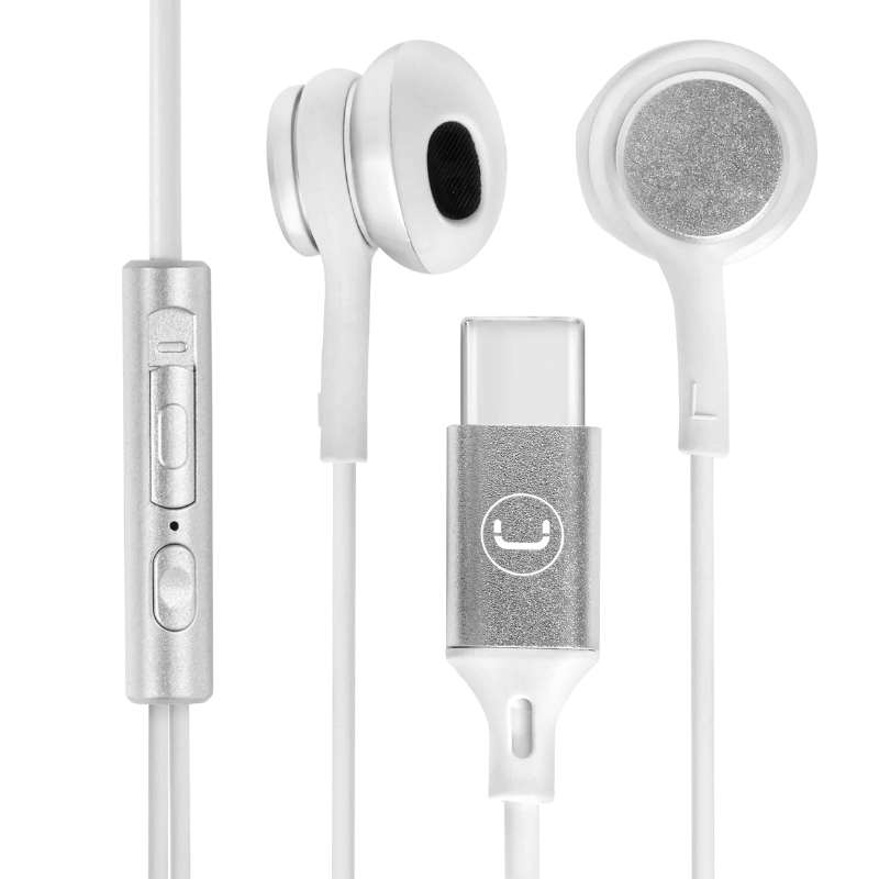 Audífonos In-Ear Unno Tekno HS7005WT USB-C Ultra Blanco