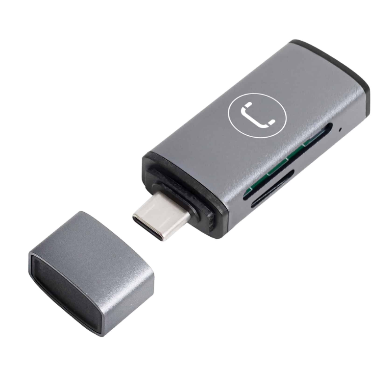Lector de Tarjetas UnnoTekno CR1005GY USB-C 3.0 Universal Gris