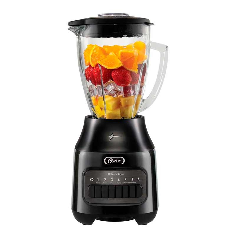 Licuadora Oster BLSTPEG-BPB 6 Velocidades Jarra de Vidrio 1.5 Lt Negro 800 W