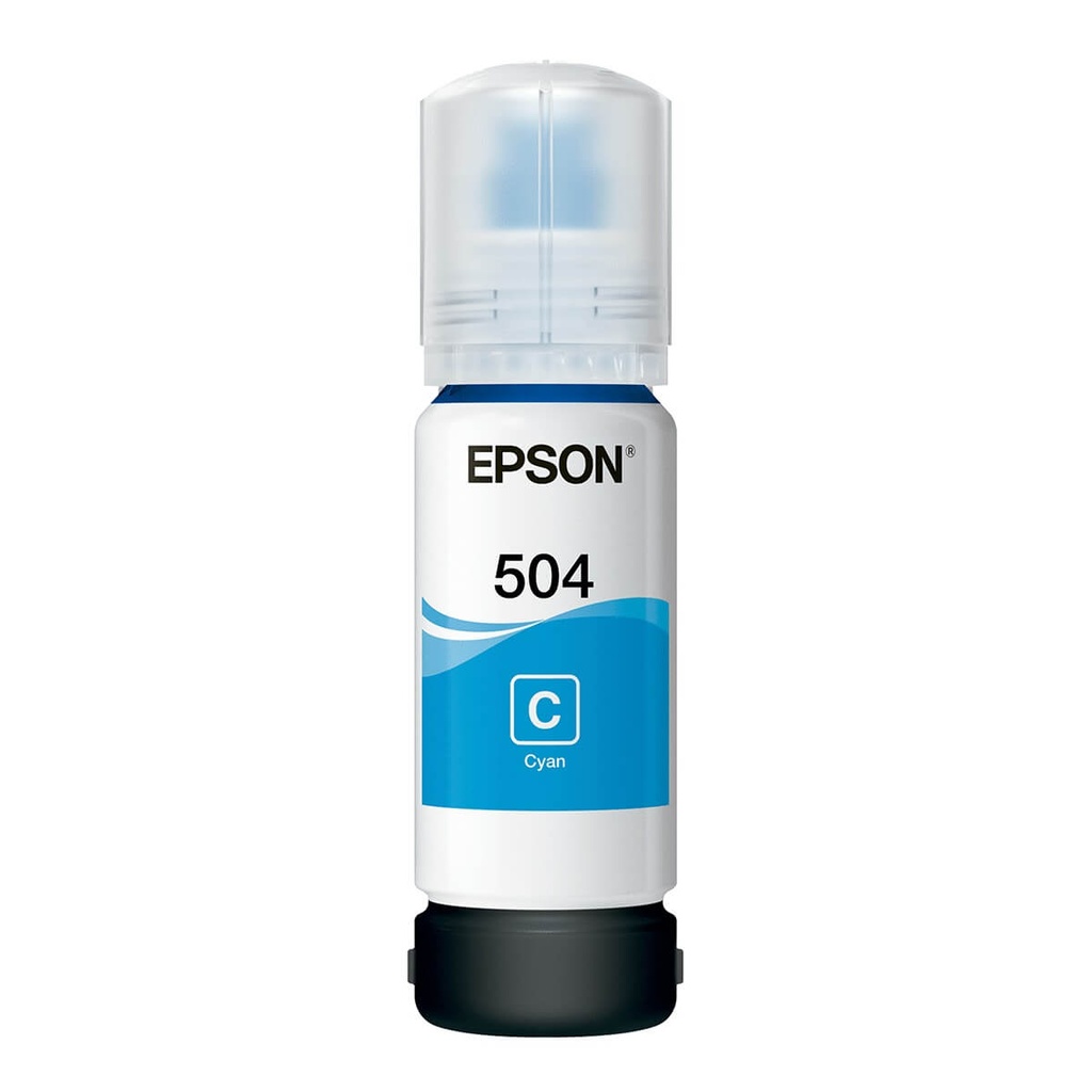 Botella de Tinta Epson T504 Cian 70ml