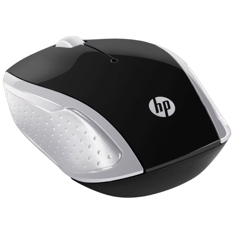 [2HU84AA#ABL] Mouse inalámbrico HP 200 óptico ergonómico plateado