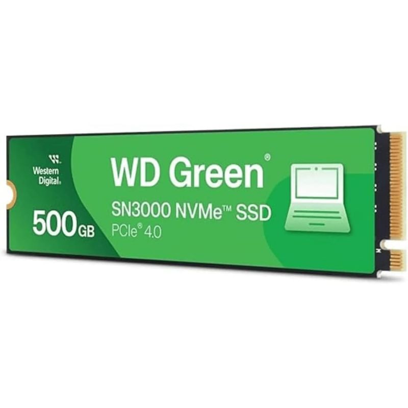 [WDS500G4G0E] Unidad SSD M.2 2280 500GB Western Digital Green SN3000 NVMe PCIe Gen4 x4 5000 MB/s
