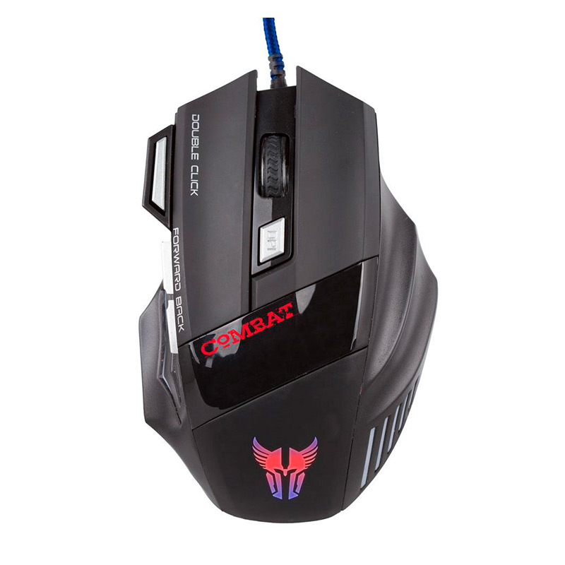Mouse Gaming Alámbrico Óptico Argom Combat MS42 3200DPI 7 Botones Negro