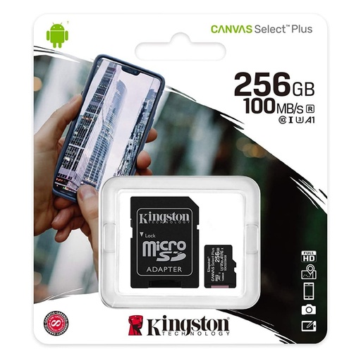 [SDCS2/256GB] Memoria Micro SD Kingston 256GB Canvas Select Plus Clase 10 100Mbps