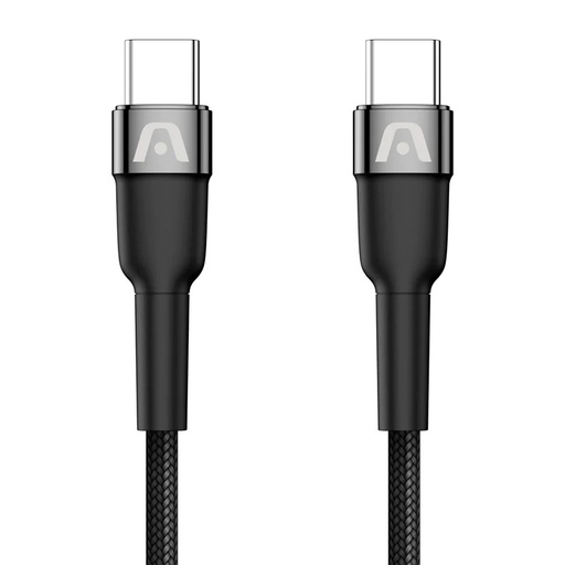[ARG-CB-0048BK] Cable USB-C a USB-C Argom ARG-CB-0048BK Carga Rápida 3 Metros Trenzado Negro