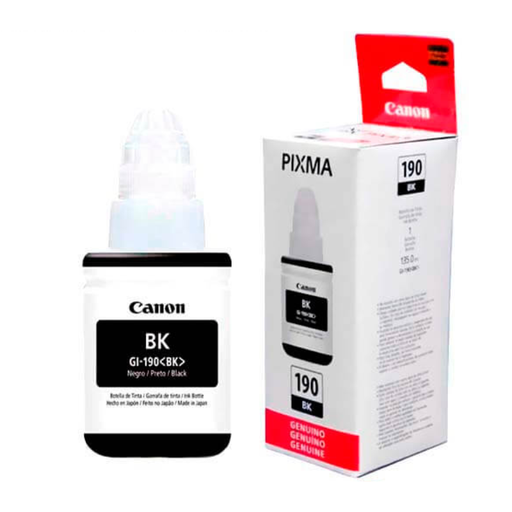 [0667C001] Botella de Tinta Canon GI-190BK Negro 135ml