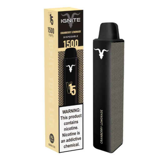 [810025995171] Vape Electronico Ignite V15 1500 Puffs Nic 5g Cranberry Lemonade