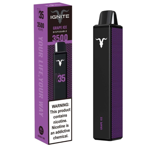 [810105507386] Vape Electrónico Ignite V35 3500 Puffs Nic 5g Grape Ice