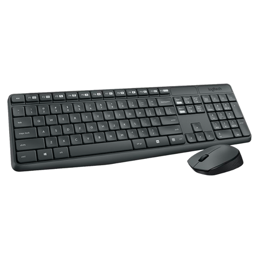 [920-007901] Teclado y mouse Logitech MK235 Inalámbrico USB Negro en español