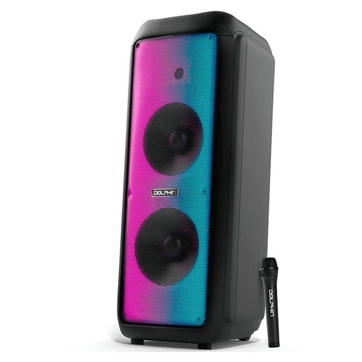 [SP-1070RBT] Bocina Dolphin SP-1070RBT Premium Dual 10” Bluetooth 3700W Negro