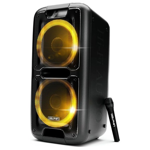 [SP-2100RBT] Bocina Dolphin SP-2100RBT Party Speaker Dual 10” Bluetooth 3400W Negro