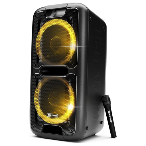 [SP-2100RBT] Bocina Dolphin SP-2100RBT Party Speaker Dual 10” Bluetooth 3400W Negro