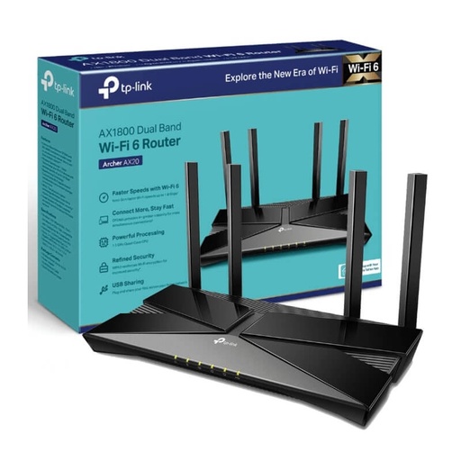 [Archer AX20] Router TP-Link Archer AX20 Doble Banda Wi-Fi 6 1800Mbps