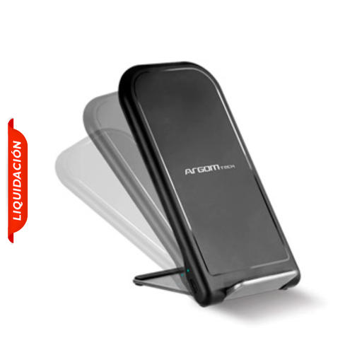 [ARG-AC-0140BK] Cargador Inalámbrico Argom QI Fast Charge Plegable 10W Negro