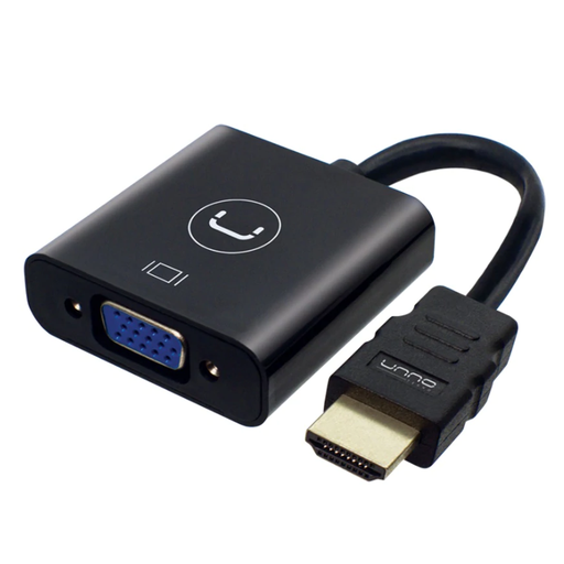 [AD4202BK] Adaptador HDMI a VGA Unno Tekno AD4202BK Macho-Hembra Negro