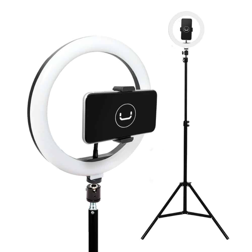 [PH1802BK] Aro de luz Unno Tekno PH1802BK de 10" LED con trípode