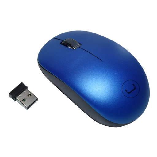 [MS6526BL] Mouse Inalámbrico Unno Tekno Curve 1200DPI Azul