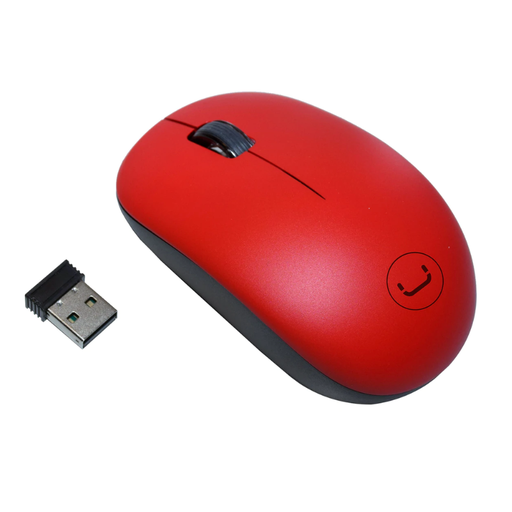 [MS6526RD] Mouse Inalámbrico Unno Tekno Curve 1200DPI Rojo