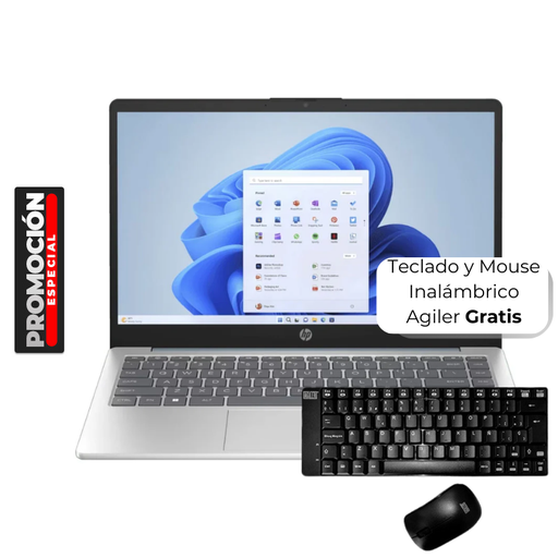 [A47BJLA#ABM] Laptop HP 14-em0021la 14" AMD Ryzen 5 7520U 16GB RAM 512GB SSD W11 Home Celeste Teclado Español