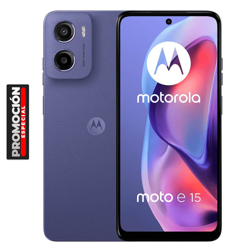 [PB6U0007CR] Celular Motorola E15 6.67" 64GB 2GB RAM Dual SIM Morado