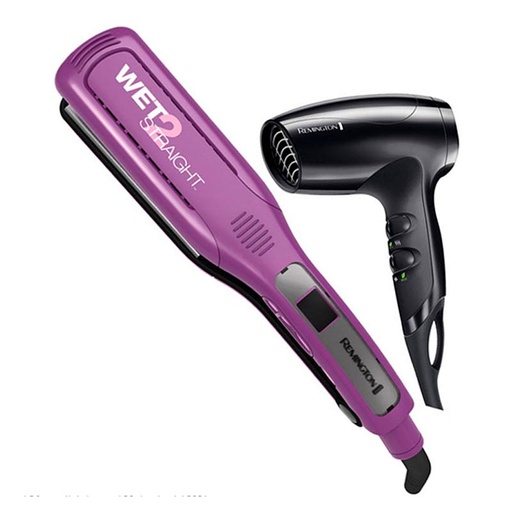 [S8001-D5000-F] Combo Remington Secadora + Alisadora Wet To Dry