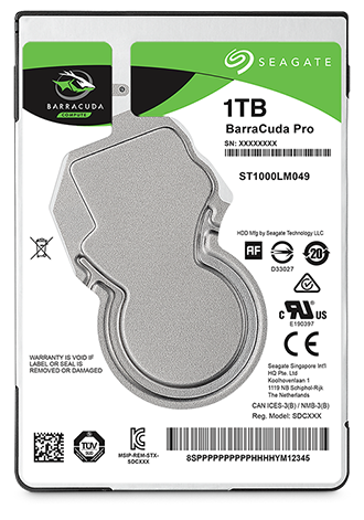 [ST1000LM049] Disco Duro 2.5" 1TB Seagate BarraCuda Pro 7200RPM