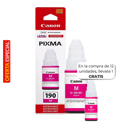 [0669C001] Botella de Tinta Canon GI-190M Magenta 70ml