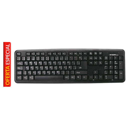 [ARG-KB-7414] Teclado Alámbrico Argom Classic USB Negro Español