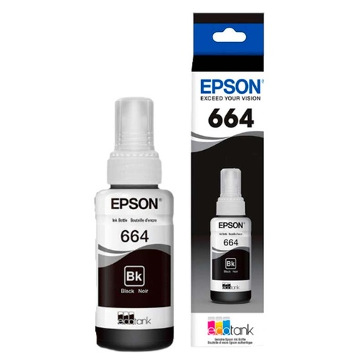 [T664120-AL] Botella de Tinta Epson T664 Negro 70ml